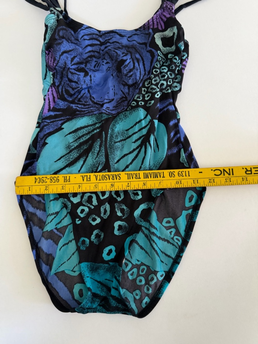 VTG 90s Jantzen Tiger Leopard Jungle Print One Piece Swim‎ Suit Small - Picture 5 of 15